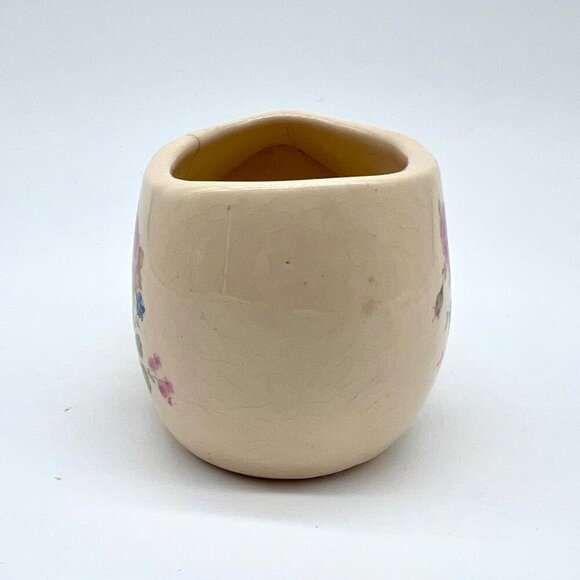 Vintage Ceramic Dutch Clog Shoe Cream Floral Transferware Small Collectible - Picture 4 of 9